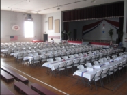 Another image of the AHS gym with homecoming banquet setup