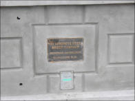 The original plaque from the builder was saved and installed.