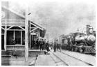 This photo taken around 1891 shows a busy depot as old No.65 arrives from the west in Alderson.